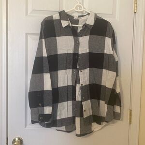 Black buffalo plaid flannel